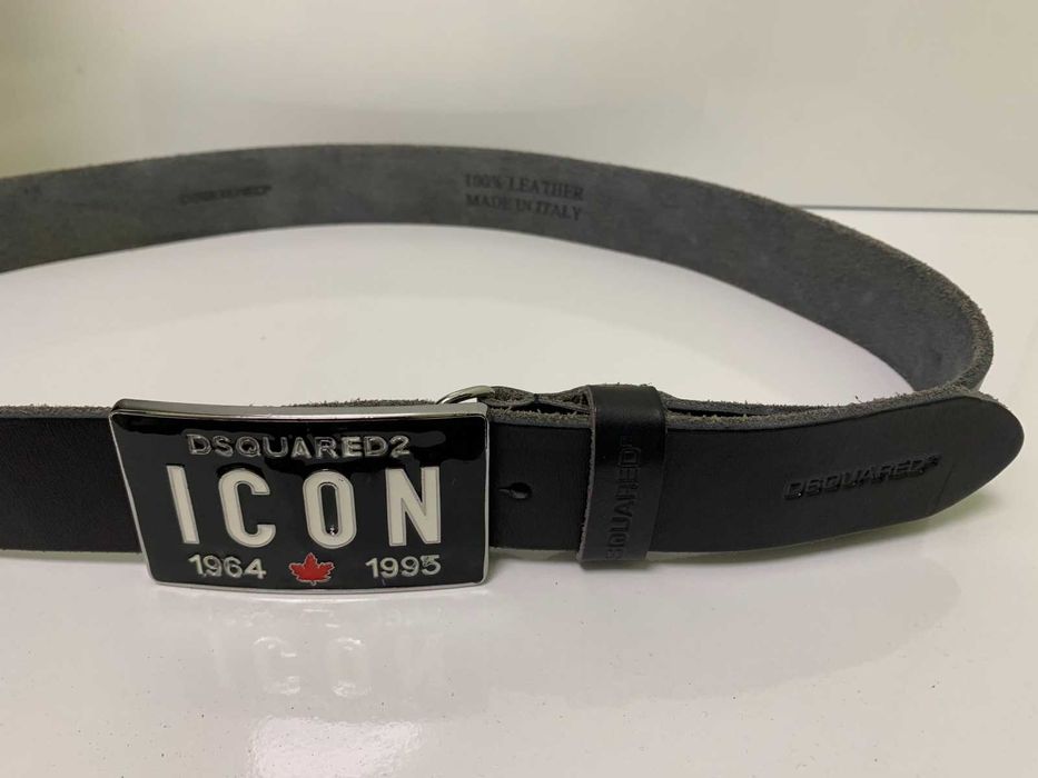 Чисто нов колан  от естествена кожа DSQUARED Icon дължина 115см