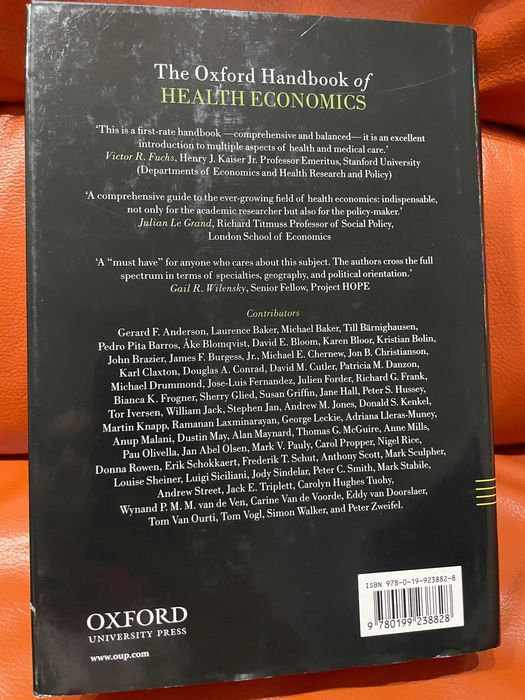 Oxford Handbook of Health Economics Glied&Smith business farma NOU MBA