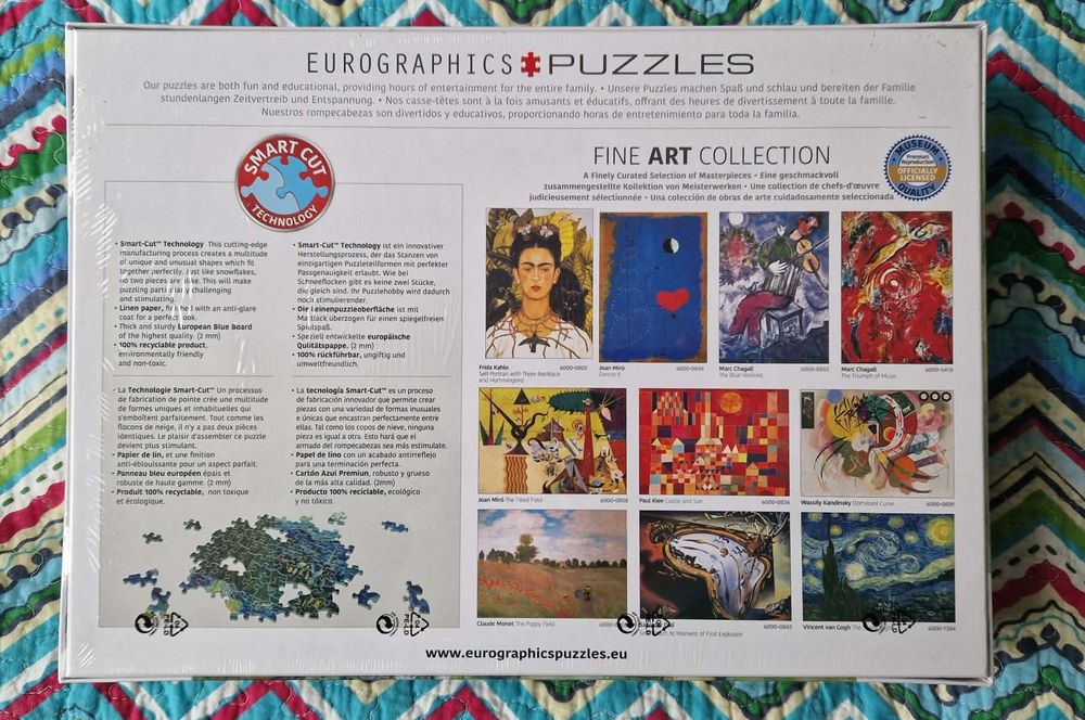 Нов пъзел 1000 части Eurographics - Marc Chagall - The Lovers of Vence