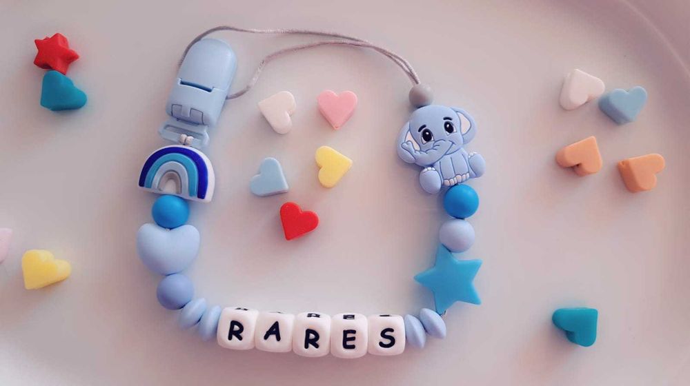 Lănțișoare de suzetă personalizate –  100 lei