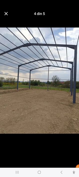 Hala metalica 10x25 din profile cu teava pe acoperis
Contine:
6ferme