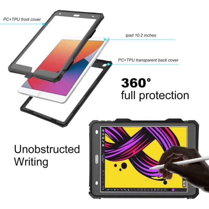 Husa antisoc 360 waterprof iPad Air 4 5 2022 7/8/9 2019-2021 10th 2022