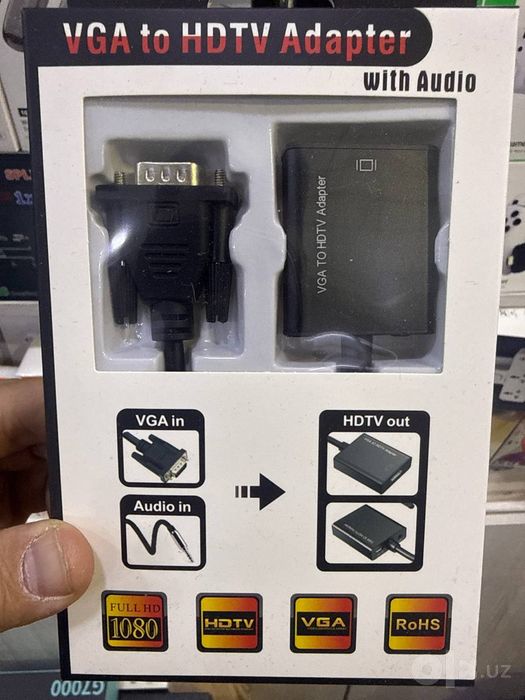 Адаптер VGA to HDTV Adapter with Audio, 1080
