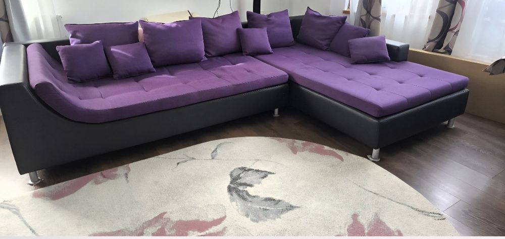 Coltar Casa Rusu, piele ecologica  si tapiterie , 300×200 si perne