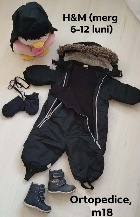 Tinuta completa iarna bebelusi 6-12 luni