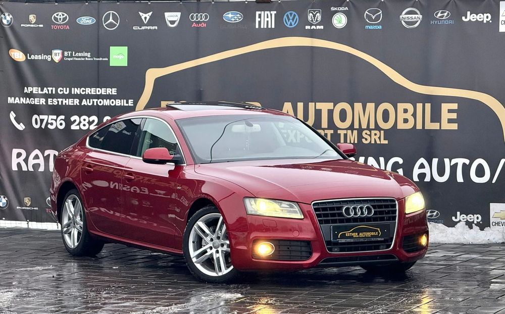 Audi A5 S-Line motor 2.0 benzină 211 cp Euro 5 2012 Rate fixe, Avans 0, Livra