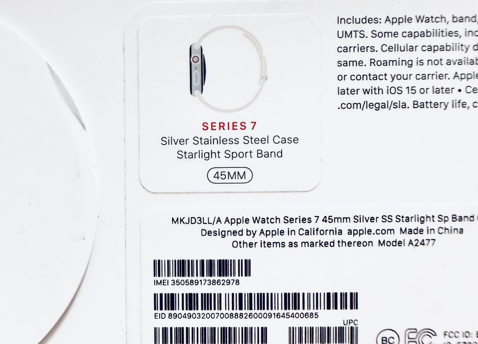 **ATS GSM**Apple Watch 7 45MM Stainless steel/Nou/Fact+Gar 12 luni