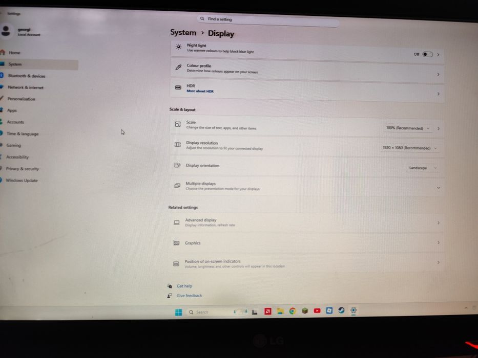 Monitor LG 1080P 24inch