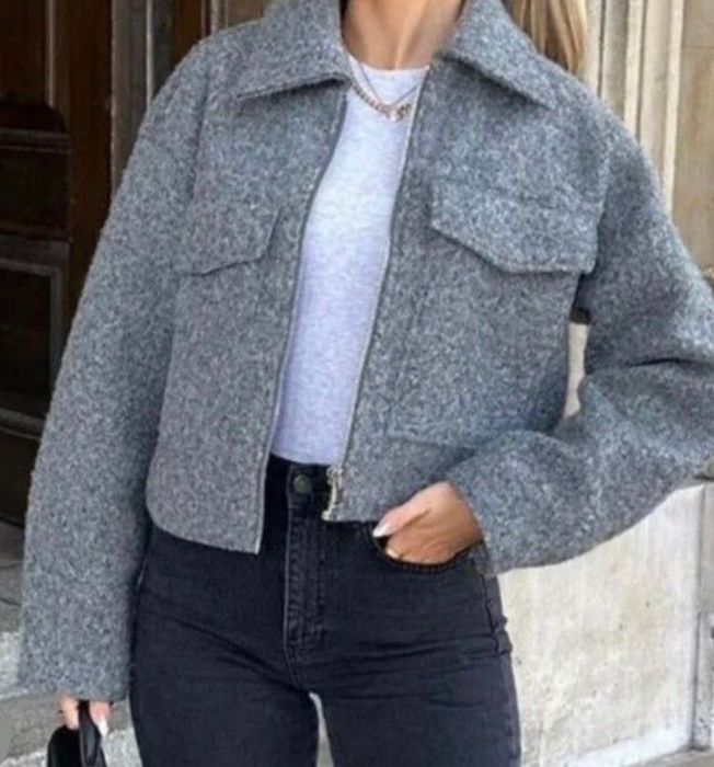 Сиво късо яке  Zara
