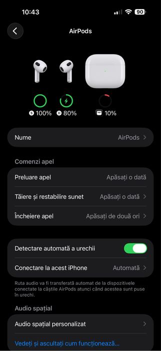 Vând căști Apple AirPods (3rd generation)