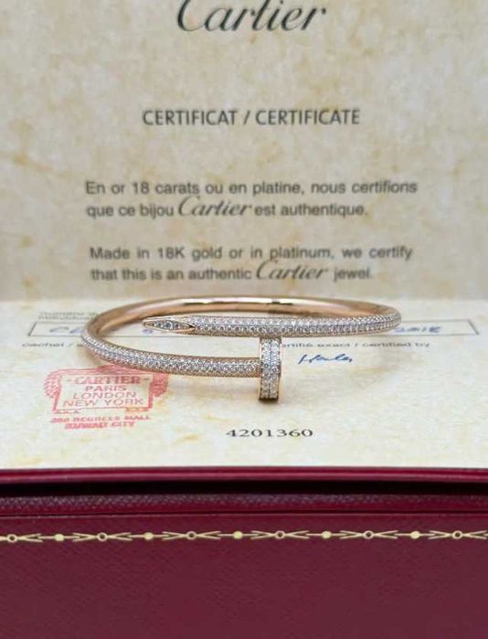 Brățară Cartier Juste Un Clou (Cui) cu cristale - nouă, în cutie