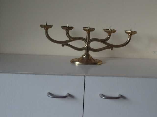 Месингов свещник за 5 бр. свещи от Италия