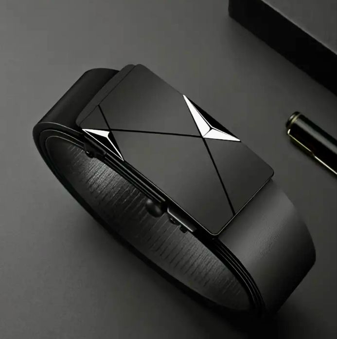 Мъжки комплект от 3 броя Елегантно/официални кожени колани -9%Промоция