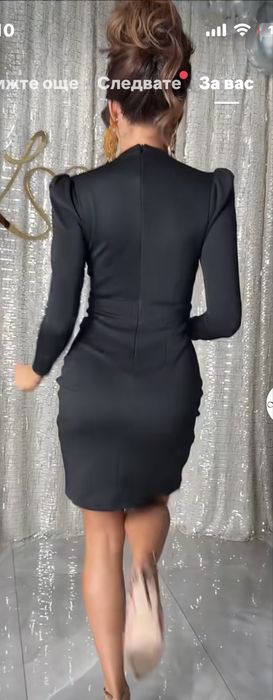 Черна секси рокля размер 42