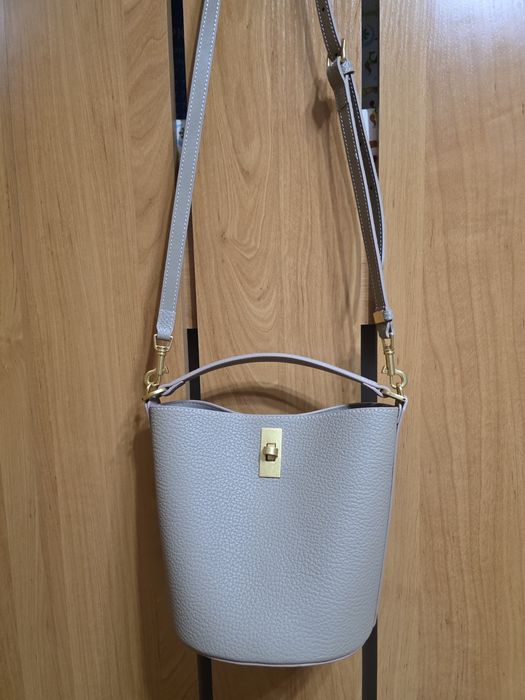 Кожаная сумка, кросбоди бочонок