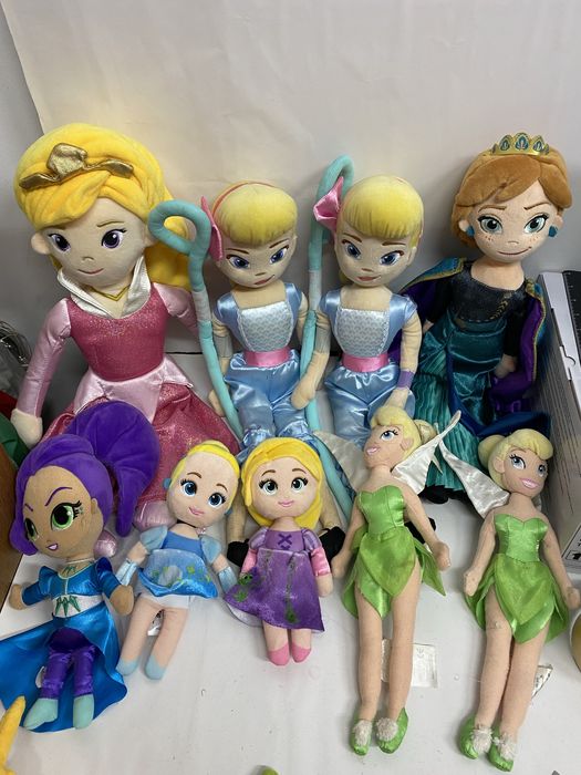 Disney lot 9 jucării din pluș papuși prințese diverse modele