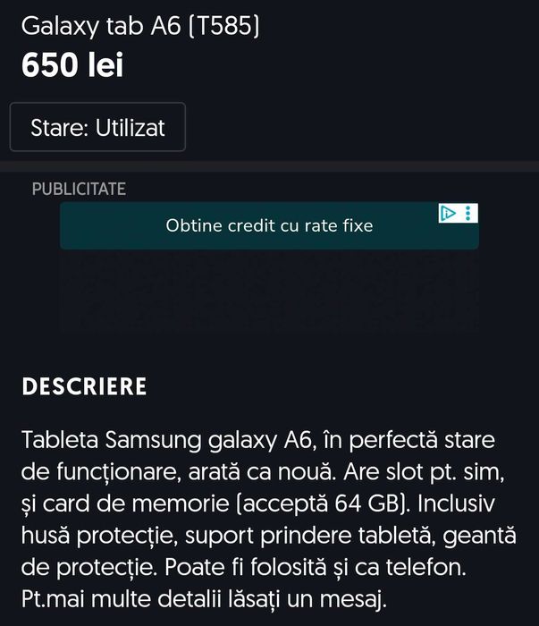 Tab A T585 plus accesorii