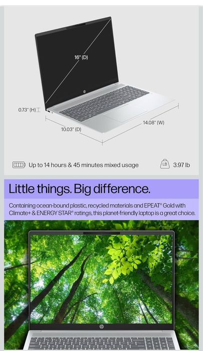 HP OmniBook 5 16" display 2k Ryzen 5 1TB SSD, SIGILAT, Ocazie, model 2025