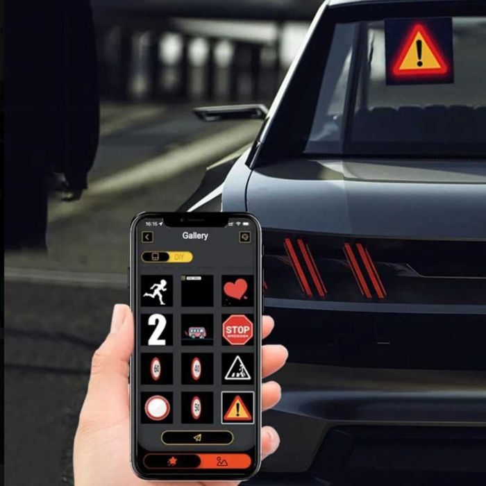 Интелигентен LED екран 32×32 за заден прозорец на автомобил