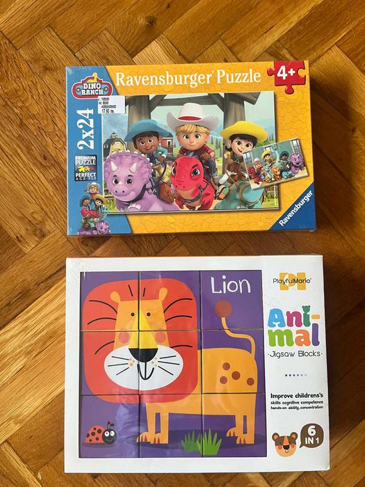детски образователни игри: магнитни фигури, кубчета-пъзел, мемори