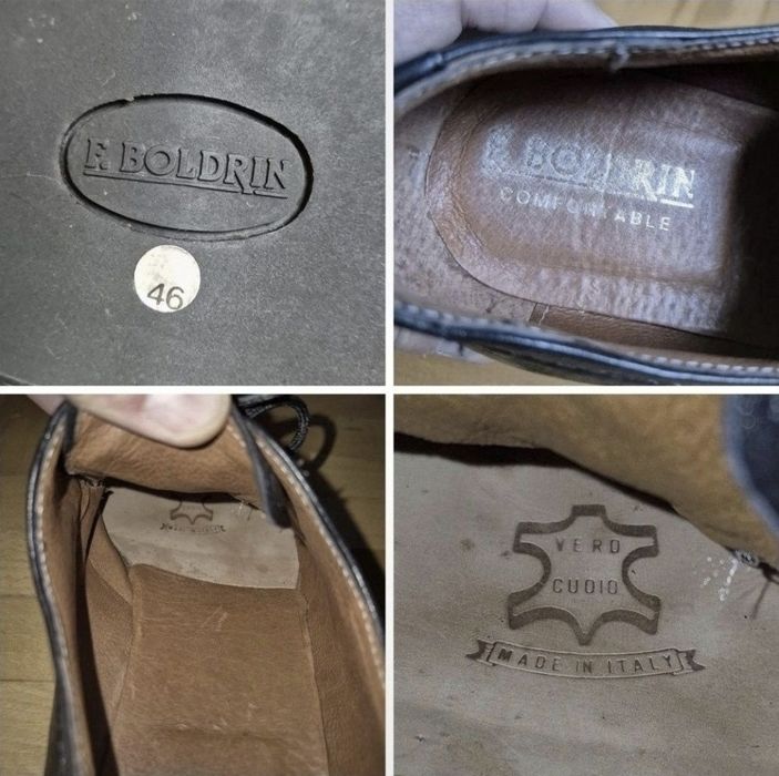 Pantofi italieni eleganți, F. Boldrin din piele veritabilă, Mărimea 44