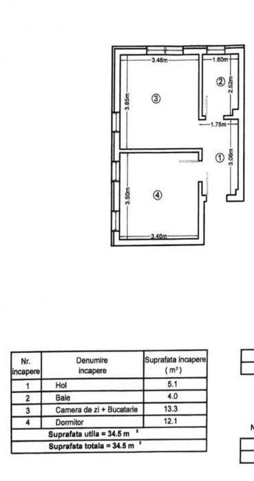 Studio 2 camere, spatios, mobilat complet –  Militari Residence