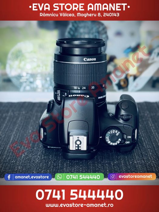 KIT Aparat foto DSLR Canon EOS 1100D 12.2MP cu Obiectiv EF-S 18-55mm IS II + Geanta + Curea + Alimentator original