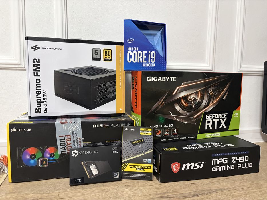 PC Gaming i9-10900K + RTX 2070 SUPER 8GB / 32GB / NVMe 1TB / SilentiumPC / Corsair AIO