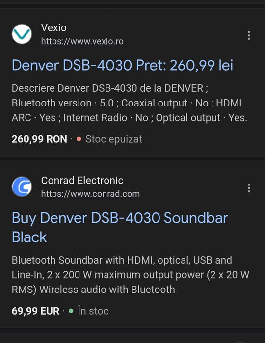 Soundbar Denver DSB 4030