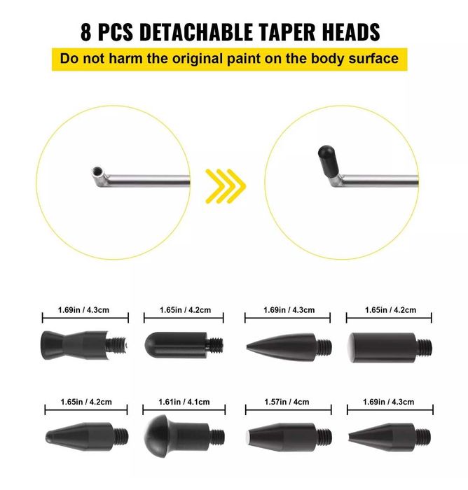 VEVOR PDR Комплект Лостове със сменяем връх за ремонт на вдлъбнатини