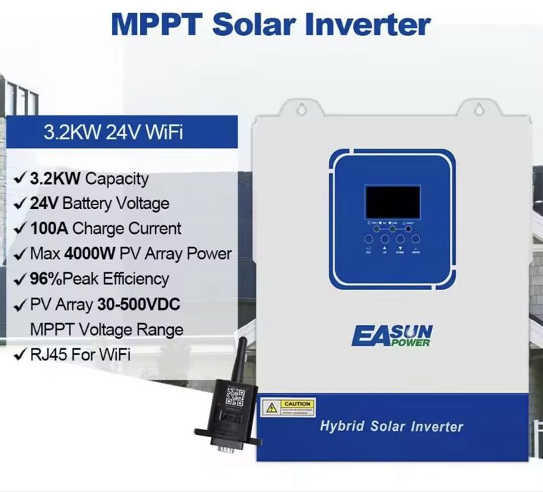 Соларен инвертор Easun 3200w 24v -wifi