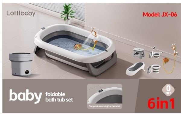 Детская ванночка с душем и термодатчиком