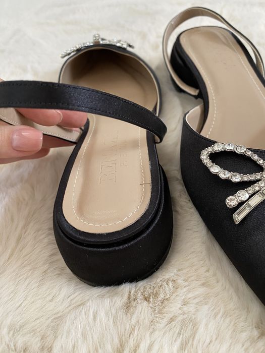 Balerini eleganti din satin,BENAZA, marimea 39