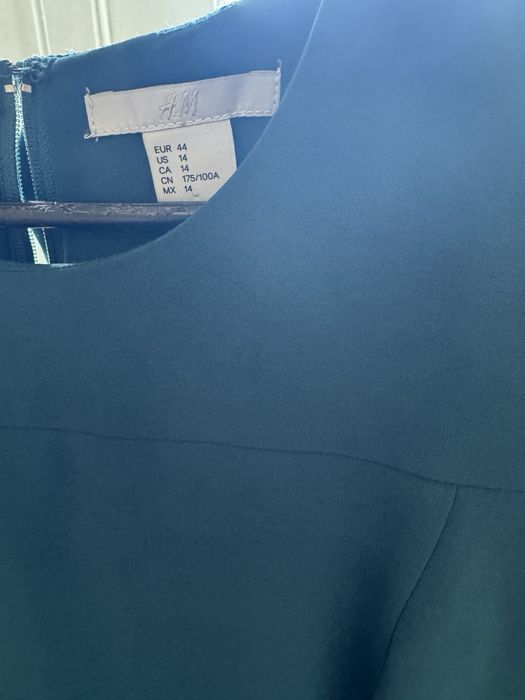 Rochie elegantă H&M verde petrol – mărimea 44 (XL)