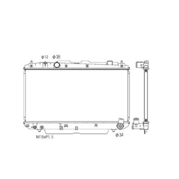 Radiator racire Toyota Rav-4 (Xa20) 06.2001-10.2005 Motor 2,0 D-4d 85kw Diesel, tip climatizare Cu/fara AC, cutie Manuala, Cu/fara AC, tip Denso, diametru intrare/iesire 38, 5/34, 5mm, dimensiune 738x375x2