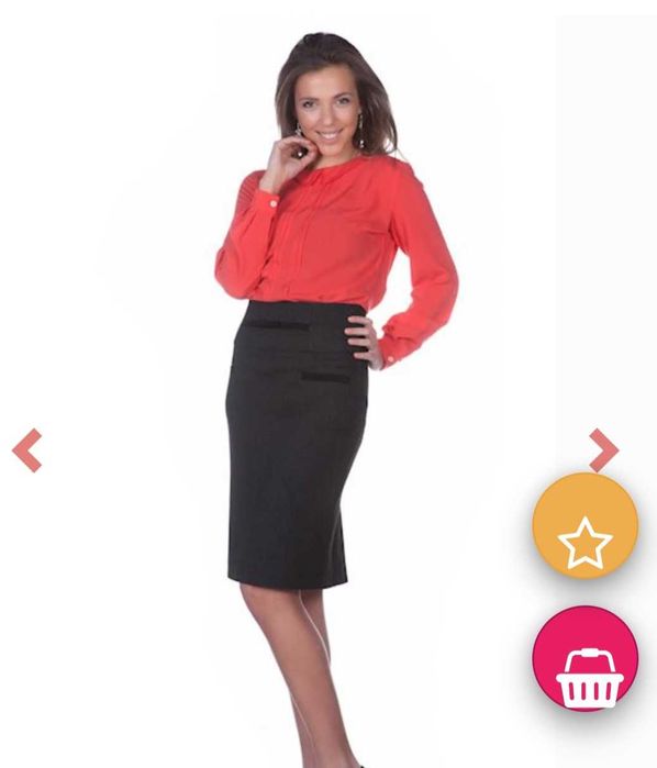 Дамска пола с класическа линия и ефектен акцент