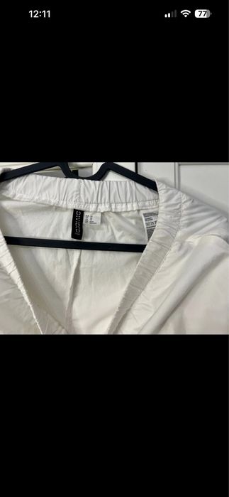 Set H&M fustă albă de vară maxi și top S