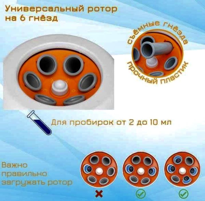 Центрифуга 900-1S 6 пробирок х10 мл Доставка первые руки
