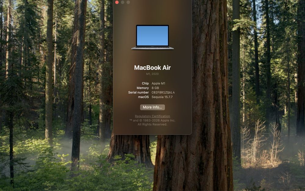 MacBook air 2020 m1