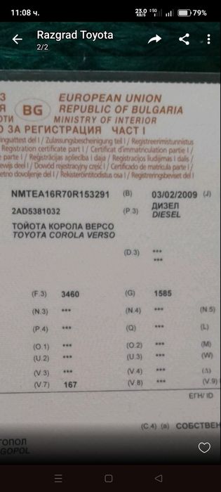 Toyota Corolla Verso 2.2 D4D