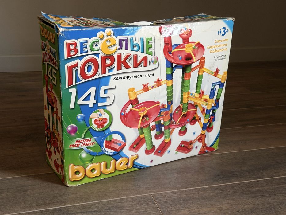 Конструктор, Веселые горки, 145 элементов, bauer