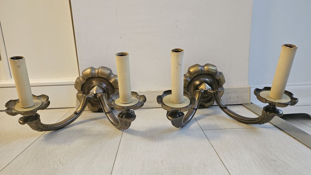 Set aplice bronz masiv vintage