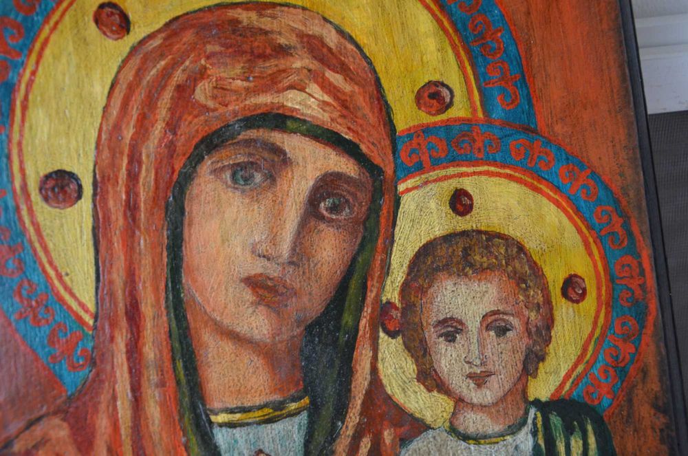 Icoana pictata pe lemn, Maica Domnului cu pruncul Isus