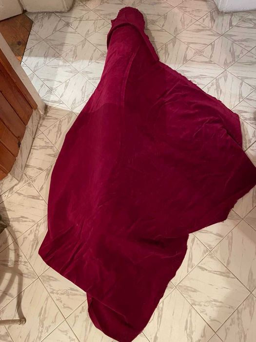 Плат плюш виненочервен 1,4м/9,7м