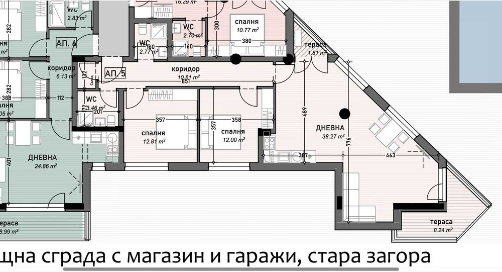 Продава се Четиристаен апартамент в Стара Загора, Кольо Ганчев - 140 кв.м за 879 €/кв.м - Снимка #1