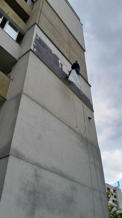 Монтаж на топло изолация. Алпинисти София . Саниране София