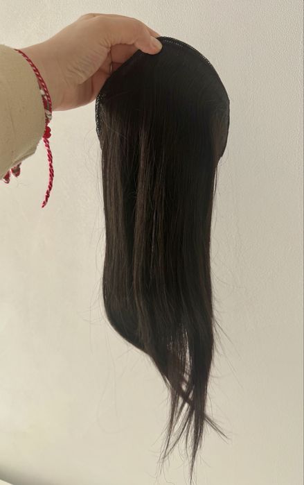 100% Естествена Човешка Коса – Опашка с Клипс, 40см, 100гр