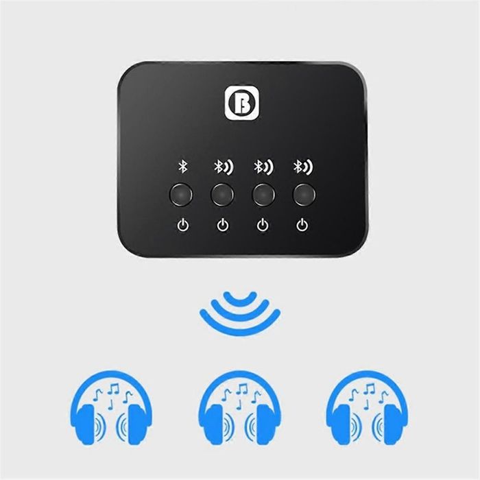 Адаптер 2-в-1 Bluetooth, предаване и приемане, 3D аудио, черен