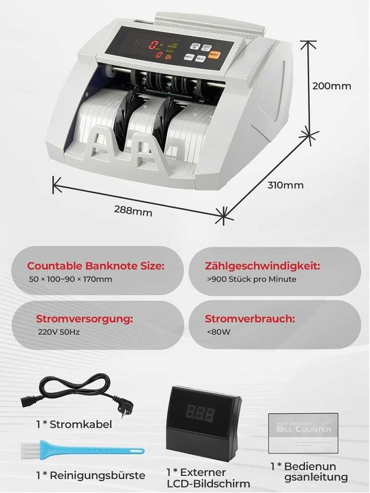 FOHERE Машина за броене на пари с UV/MG/IR