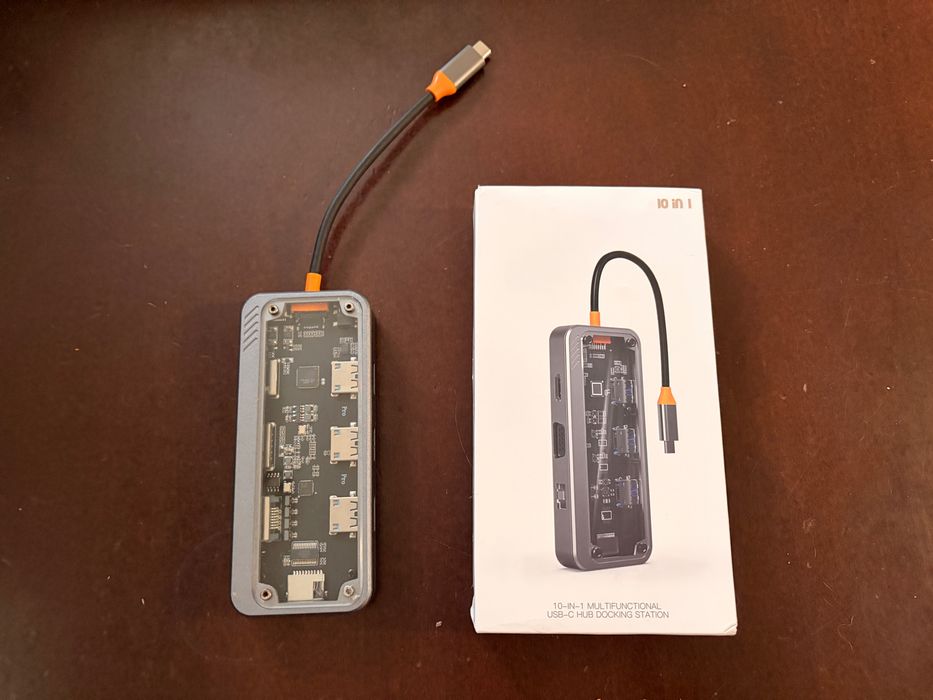 10-в-1 USB-C хъб / докинг станция 10-in-1 Multifunctional USB-C Hub Docking Station за Макбук за Macbook